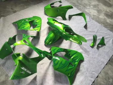 00-01 Grün Grüne Flamme Kawasaki ZX9R Motorrad Verkleidung