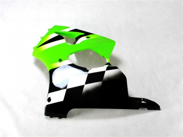 00-02 Grün Schwarz Weiß Kawasaki ZX6R Motorrad Verkleidungen