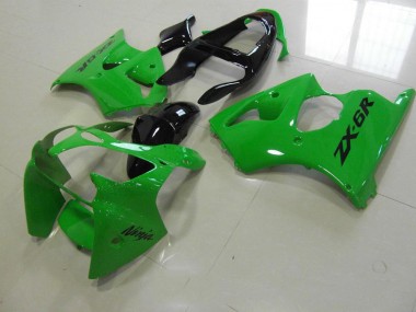 00-02 Grün Schwarzer Schwanz Kawasaki ZX6R Motorrad Verkleidung