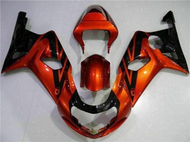 00-02 Orange Schwarz Suzuki GSXR 1000 Motorrad Verkleidung