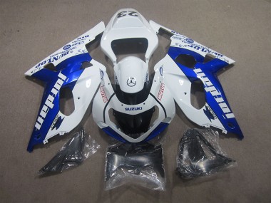 01-03 Weiß Blau Motul Suzuki GSXR 600 Motorrad Verkleidungen