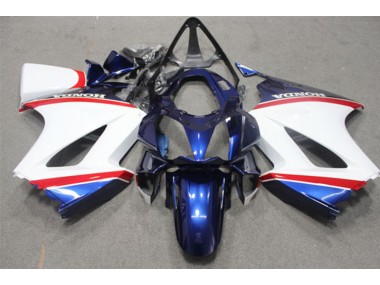 02-13 Blau Weiß Honda VFR800 Motorrad Verkleidung