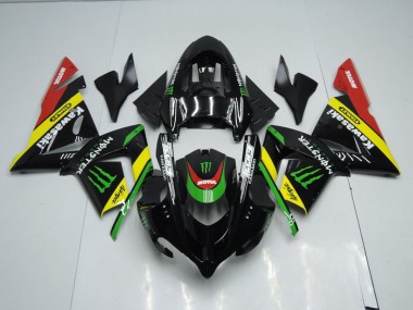 03-05 Schwarz gelbes Monster Kawasaki ZX10R Motorrad Verkleidung