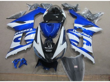 05-06 Blau Weiß Kawasaki ZX6R Motorrad Verkleidung