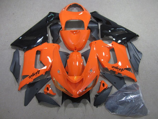 05-06 Orange Schwarz Ninja Kawasaki ZX6R Motorrad Vollverkleidung