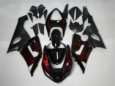 05-06 Rot Schwarz Kawasaki ZX6R Motorrad Verkleidung