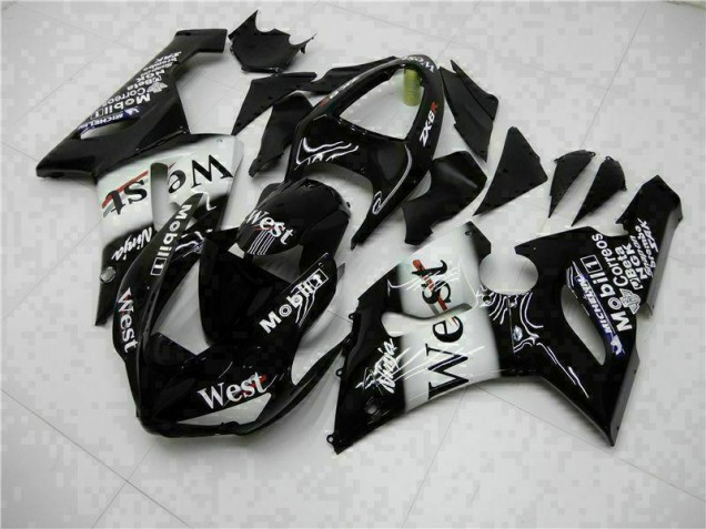 05-06 Schwarz Kawasaki ZX6R Motorrad Verkleidung Komplett Sets