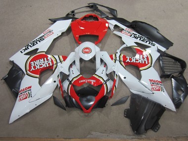 05-06 Weiß Lucky Strike Rot Motul Suzuki GSXR 1000 Motorrad Verkleidungen