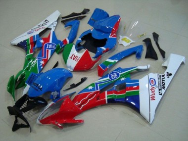 06-07 Blau Rot Weiß Grün Yamaha YZF R6 Motorrad Verkleidung