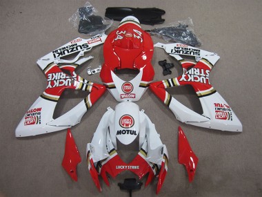 06-07 Rot Weiß Lucky Strike Motul Suzuki GSXR 600 Motorrad Verkleidung