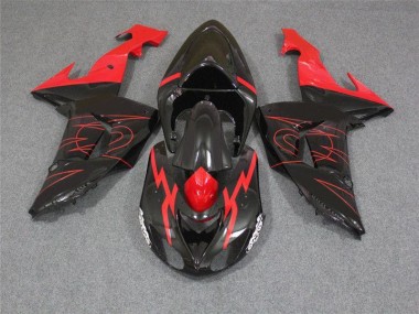 06-07 Schwarz Rot Kawasaki ZX10R Motorrad Verkleidung