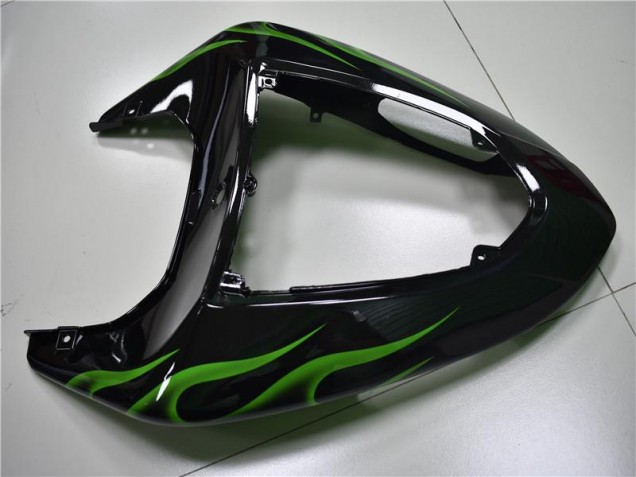 06-07 Schwarze grüne Flamme Kawasaki ZX10R Motorrad Verkleidung