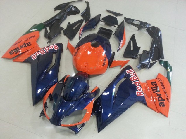 06-11 Orange und Dunkel blau Aprilia RS125 Motorrad Verkleidung