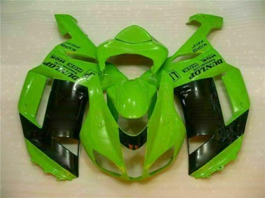 07-08 Grün Schwarzer Dunlop Kawasaki ZX6R Motorrad Verkleidung