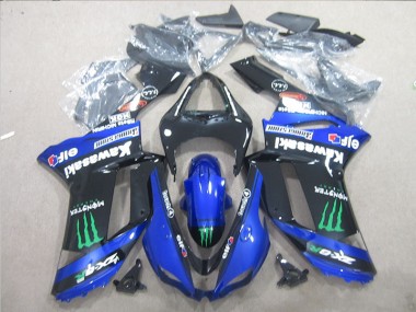 07-08 Schwarz Blau Grün Monster Kawasaki ZX6R Motorrad Verkleidungen