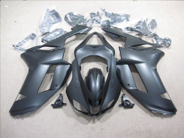 07-08 Schwarz Kawasaki ZX6R Motorrad Verkleidung Komplett Sets