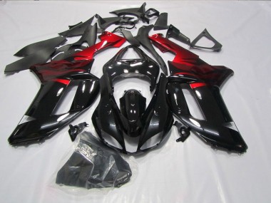 07-08 Schwarz Rot Kawasaki ZX6R Motorrad Verkleidung