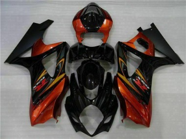 07-08 Schwarz Suzuki GSXR 1000 Motorrad Vollverkleidung & Plastik