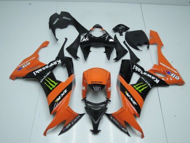 08-10 Orange Monster Kawasaki ZX10R Motorrad Verkleidung