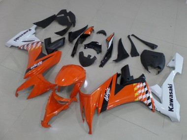 08-10 Orange und Weiß Kawasaki ZX10R Motorrad Verkleidung