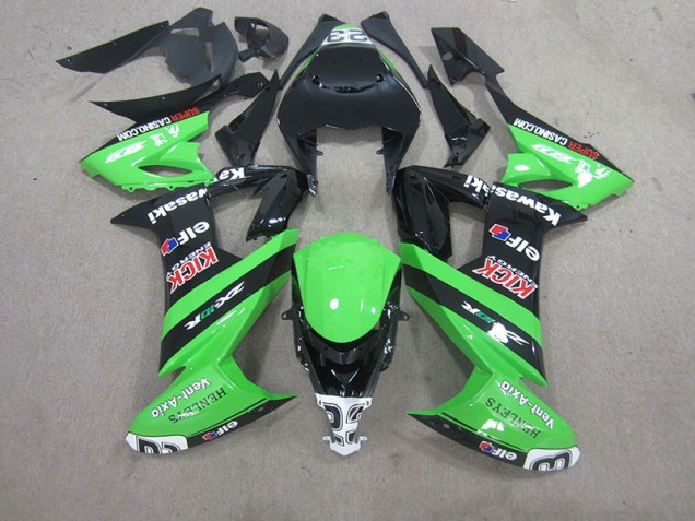 08-10 Schwarz Grün Kawasaki ZX10R Motorrad Verkleidung