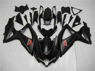 08-10 Schwarz Suzuki GSXR 600/750 Motorrad Vollverkleidung