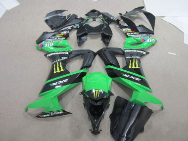 08-10 Schwarz grünes Monster Kawasaki ZX10R Motorrad Verkleidung