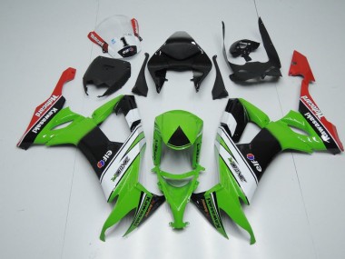 08-10 Weiß Schwarz Und Grün Kawasaki ZX10R Motorrad Verkleidung