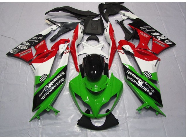 09-12 Grün Rot Kawasaki ZX6R Motorrad Verkleidung