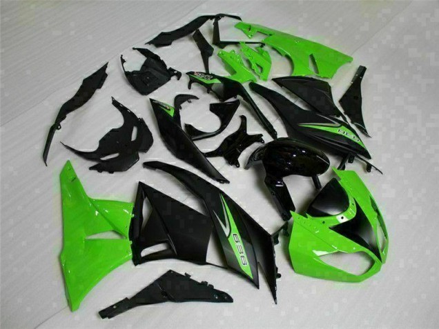 09-12 Schwarz Grün 636 Kawasaki ZX6R Motorrad Verkleidung