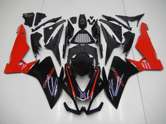 09-15 Schwarz Rot Aprilia RSV4 Motorrad Verkleidung & Plastik