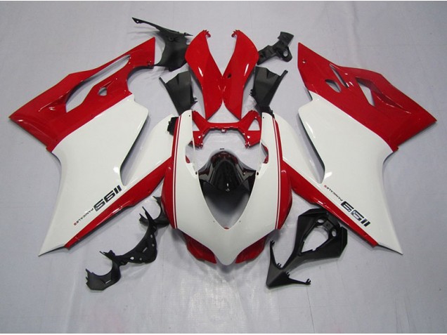 11-14 Weiß Rot Ducati 1199 Motorrad Vollverkleidung