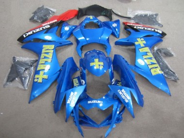 11-21 Blau Gelb Rizla Suzuki GSXR 750 Motorrad Verkleidung