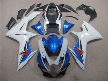 11-21 Weiß Blau Suzuki GSXR 600 Motorrad Verkleidung