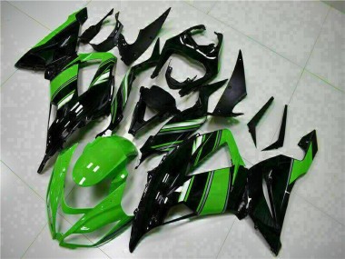 13-18 Schwarz Grün Kawasaki ZX6R Motorrad Verkleidung