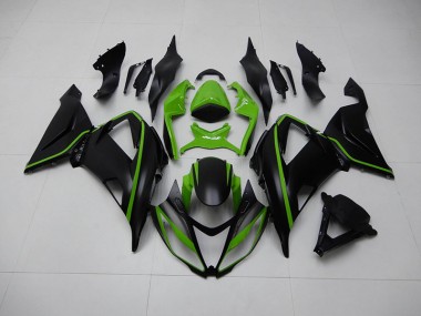 13-18 Schwarz Grün Kawasaki ZX6R Motorrad Verkleidungen