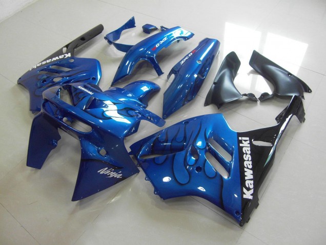 94-97 Blau schwarze Flamme Kawasaki ZX9R Motorrad Verkleidungen